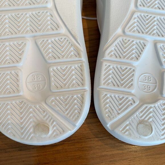New, EVA flip flop, sz 7.5, summer casual, comfy, waterproof, white, like Crocs - Picture 3 of 14